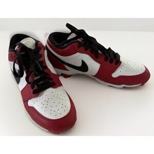 Nike Air Jordan 1 Low TD Cleats Chicago Red Black White Youth 4.5 Y HF6227-106